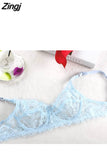 Women's Lace Unlined Underwire Push Up Bra Full Lace Brassiere Underwear Bras Lingerie Intimates Bralette