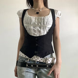 Spring-Summer Solid Color Girded Waistcoat Vest Women Sleeveless New Fashion Top