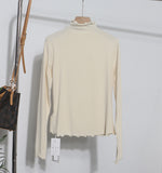 High-Necked Bottomed Shirt Women's Autumn And Winter New Bow Embroidery Inside The Top Of The Jacket T-Shirt