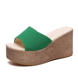 Women's Summer New Fashion Wear Thick Bottom Height Korean Version Of Outdoor Slope And A Word Cool Slippers Female
