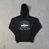 Brand Printed Street Men's And Women's Loose Basic Hooded Sweater Leisure Sweater