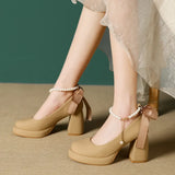 Jane High Heels Spring And Autumn Small 2025 Spring New Design Sense Small French Temperament Single Shoes Small Fragrant