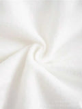 Spring And Autumn New Women's Fashion Face Printed Round-Neck White