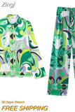 Women Y2K 2 Piece Floral Pants Set Long Sleeve Button Down Shirt Wide Leg Palazzo Pants Outfits Matching Sets