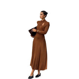 2025 Women's New Fashion Temperament Elegant Body Solid Color Hanging Neck Long Sleeve