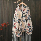 New Large-Size Loose Literary And Art Retro Broken Cotton Shirt With Long