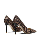 Women 2025 Spring And Autumn New Sexy Leopard Sharp Tip Fine And Stylish Light-Mouthed Single-Shoe