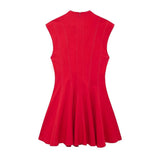 Women's Clothing 2025 Autumn And Winter New Waist Wave Wide Swing Mini