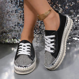 Women's Shoes Thick Soles Height Water Drill Niche Design Lace Single Shoes In Fashion Lefu