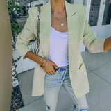 Spot 2025 Autumn / Winter New Female Fashion Temperament Solid Color Lapel Long Sleeve Small Suit
