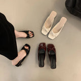 Bow Coarse And Cool Slippers Women Wear 2025 New Summer Large-Size Fish Mouth Open High