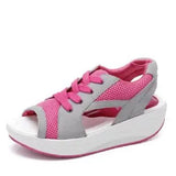 Summer New Rocking Women's Sandals Pine Cake Thick Soles With Sandals Beach Shoes 43