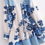 New Waist Tie Positioning Temperament Long-Sleeved Dress