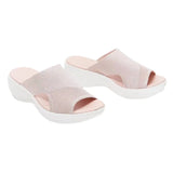 Slippers Women's 2025 Summer New Flat Bottom Fish Mouth Mesh Leisure Lady Wearing Cold