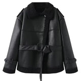 Women's Clothing Explosion Pure Fashion Street Collar Fur Warm Coat Long