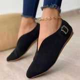 Buckle V-Port Casual Single Shoe Fashion Size 35-43 Women's
