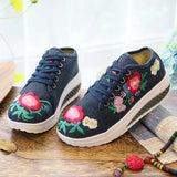 Zingj Shoes, Sports Shoes Casual Shoes Students Canvas Shoes Girl Shoes A Foot Pedal Embroidered Cloth
