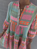 Fashion New Printed Collar Seven-Sleeve