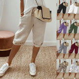Women's Cotton Bag Loose Slacks Women's Trousers Five-Point
