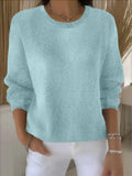 Sheintemu Autumn And Winter Long-Sleeved Solid Color Sweater New