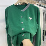 Spring And Autumn New Korean Version Of The Color Patch Loose Bottom Long-Sleeved Knitted Shirt Shirt Coat Women's