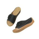 Spring And Summer New Slope Heded Toe Fish Mouth Slippers Women Cool Drag Large Size Women's