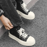 Zingj Board Shoes Men's Breathable Platform Increased Star Same Big Derby Shoes Casual Shoes