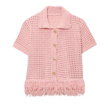 For Women's INS Explosive Ousted Lattice Lattice Knitting