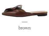 flat bow slippers women summer wear Baotou half slippers 2019 new fashion lazy sandals women's