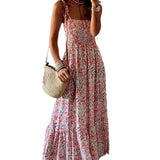 Spot 2025 Summer New Female Fashion Sexy Print Bohemian Slip