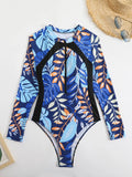 2025 New Sexy Racing Surf Suit Color Conjoined Zipper Tight Body Repair Swimsuit Swimsuit