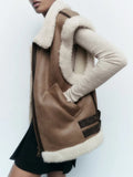 Coat Women Sleeveless Jacket Female Fashion Zipper Waistcoat Ladies Autumn Winter Thicken Warm Outwear Chaleco