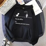 And Winter New Harajuku Sweatshirt Couple Shirt Personality Retro Dinosaur