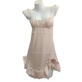 Women's Sexy Sweet Sling Lotus Loaf Swinging Pyjamas High-Ended Nest Face To The Waist Of The Thin Back Pajamas