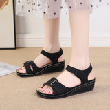 Thick-Bottomed Velvet Sandals Women Wear Slopes And Large Beach Cool