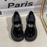 English Style With Skirt Single Shoes Thick Soles Mary Jane Small Leather Shoes Ladies High Sense Coarse And Wildle