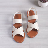 Zingj Style Flat Bottom Open Toe Sandals Female Summer New Comfortable Wear Casual Versatile Plus Size Women's