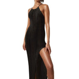 Fork Slings With Bare Back Sexy Hollow Beach Knitted Dress Beach Dress