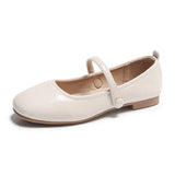 Word With Sweet Gentle Wind Flat Shoes Spring And Autumn New Square Single Shoes College Mary Jane Dress