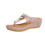 Zingj Size Slope With Hollow Toe Slippers Female Thick Bottom Buckle Lightweight Beach