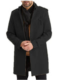 Version Of 24 New Large-Size Hairy Coat Men's Single Buckle Long Coat