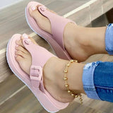 New Cool Slippers Women's 2025 Beach Clip Thick Bottom Women's Large Size Women's