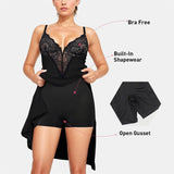 Sling Lace Dress Black Dress With Built-In Body