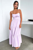 Women's New Slings Solid Color Waist Dress Low Breast Elegant Women's Big Skirt