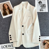Zingj Suit Jacket Female 2024 Spring And Autumn New Style Casual Texture Fried Street Suit Korean Version Suit Jacket