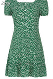 2023 Women Dress Boho Floral Ruffle Short Mini Dress Summer Knot Sexy V-Neck Party Holiday Dress Femme vestido de