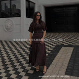 Women's Explosive Temperament Fashion Chiffon Splicing Under The Balance Of Short Sleeves Round Neck Short Sleeve