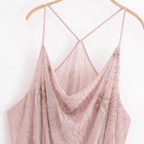 Women's New Body-Closing Bareback Slit Decorated Mini Dress