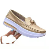 Thick-Soled Women's Shoes 2025 New Casual Single-Shoe Women's Metal Buckle Lazi Shoes Lefu