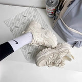 Shoes Women 2025 New Spring And Autumn Breathable Increase Black Feet Small Man With Loose Cake